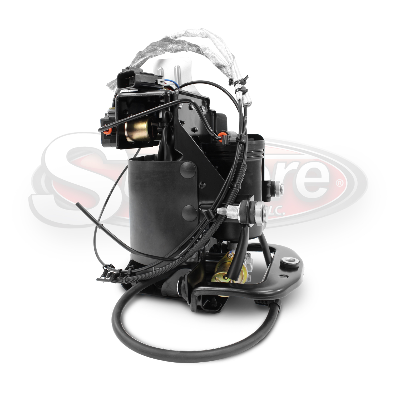 thumbnail image 2 of Air Ride Suspension Air Compressor Pump With Cage For 2010-2016 Porsche Panamera – Suncore 330P-20-C-1 2 of 2