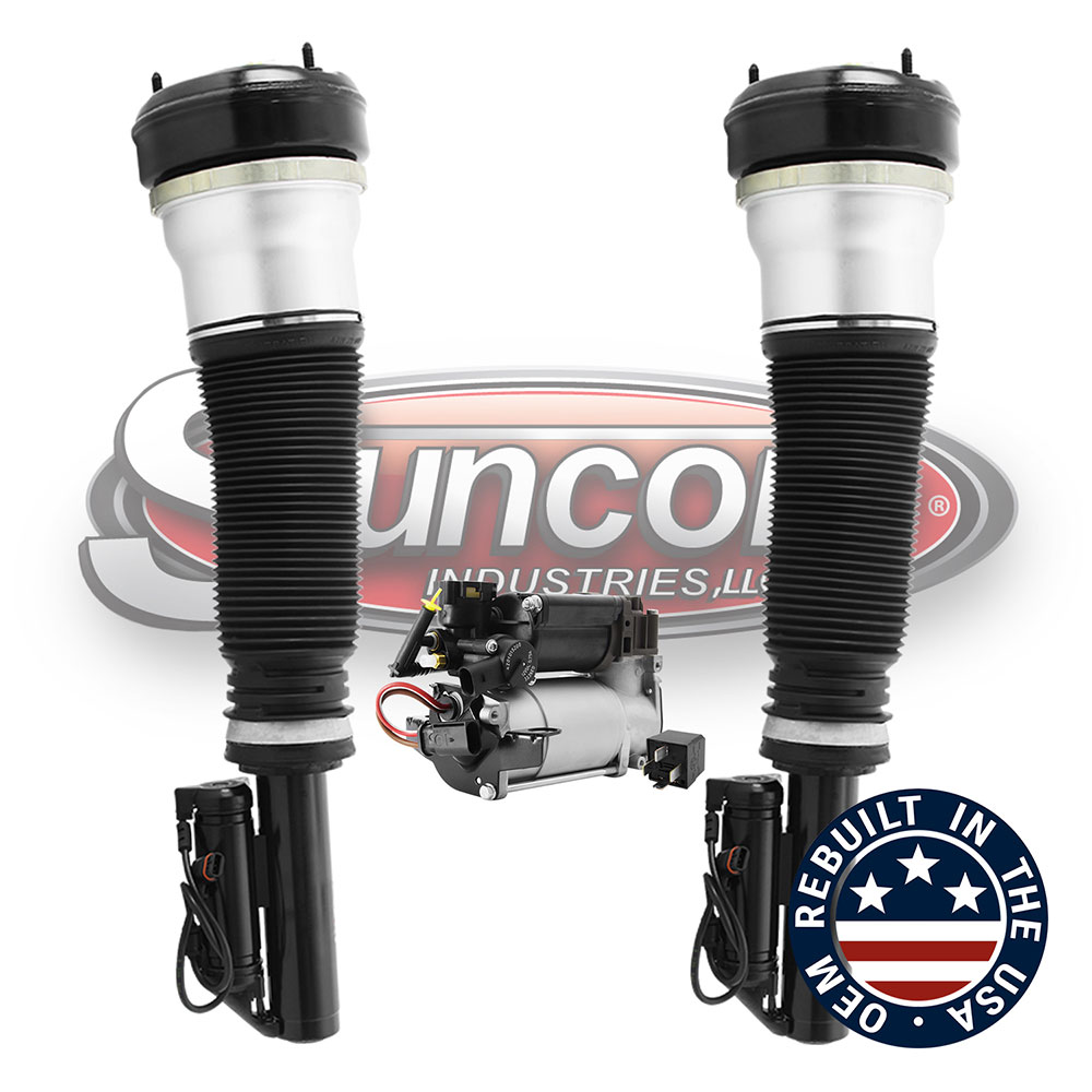 Front OEM Airmatic Air Strut & Spring Assemblies With Compressor for Mercedes W220 S Class - Remanufactured