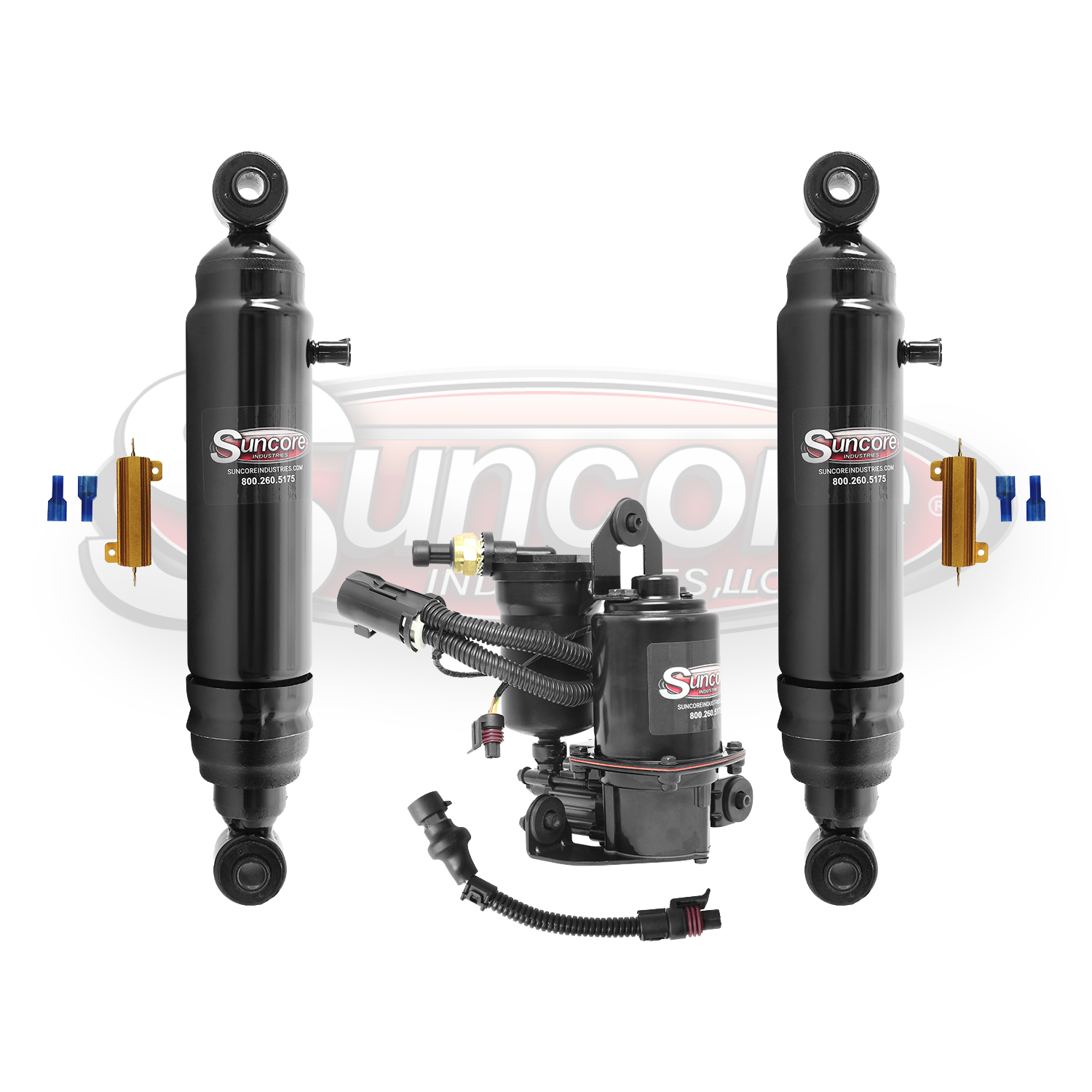 Rear Active Electronic to Passive Air Shocks Conversion Kit w/ Air Compressor & Resistors for GMT800 & GMT900