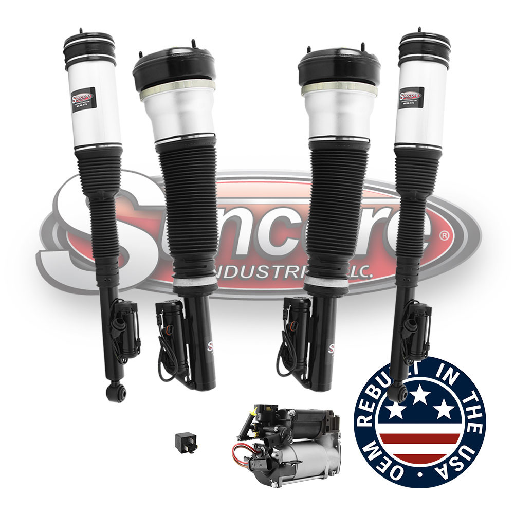 Electronic Airmatic Suspension Remanufactured OEM Air Struts with Compressor & Relay Kit - Mercedes-Benz S Class
