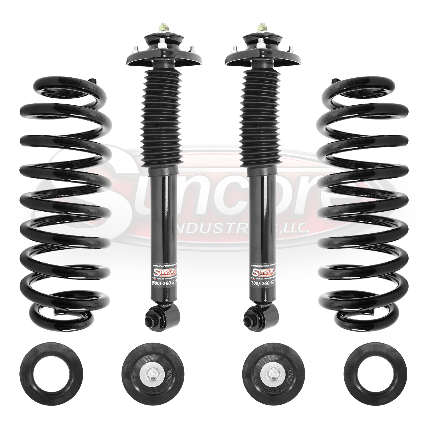 Rear Air Suspension to Coil Spring Conversion Kit with shocks - 2000-2006 BMW X5 E53