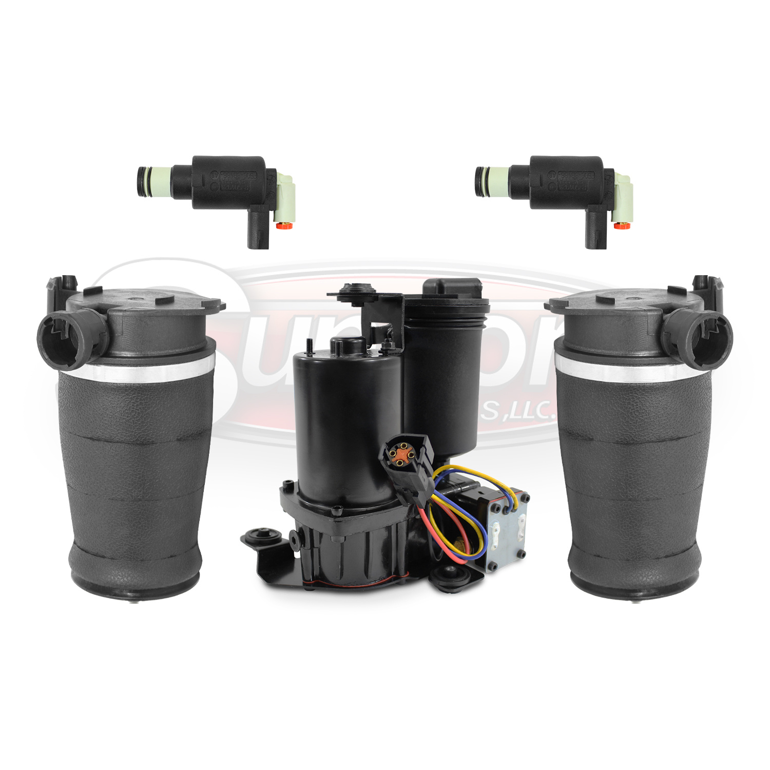 Air Suspension Air Springs with Air Compressor and Solenoid Valves Rear Pairs - Lincoln Continental