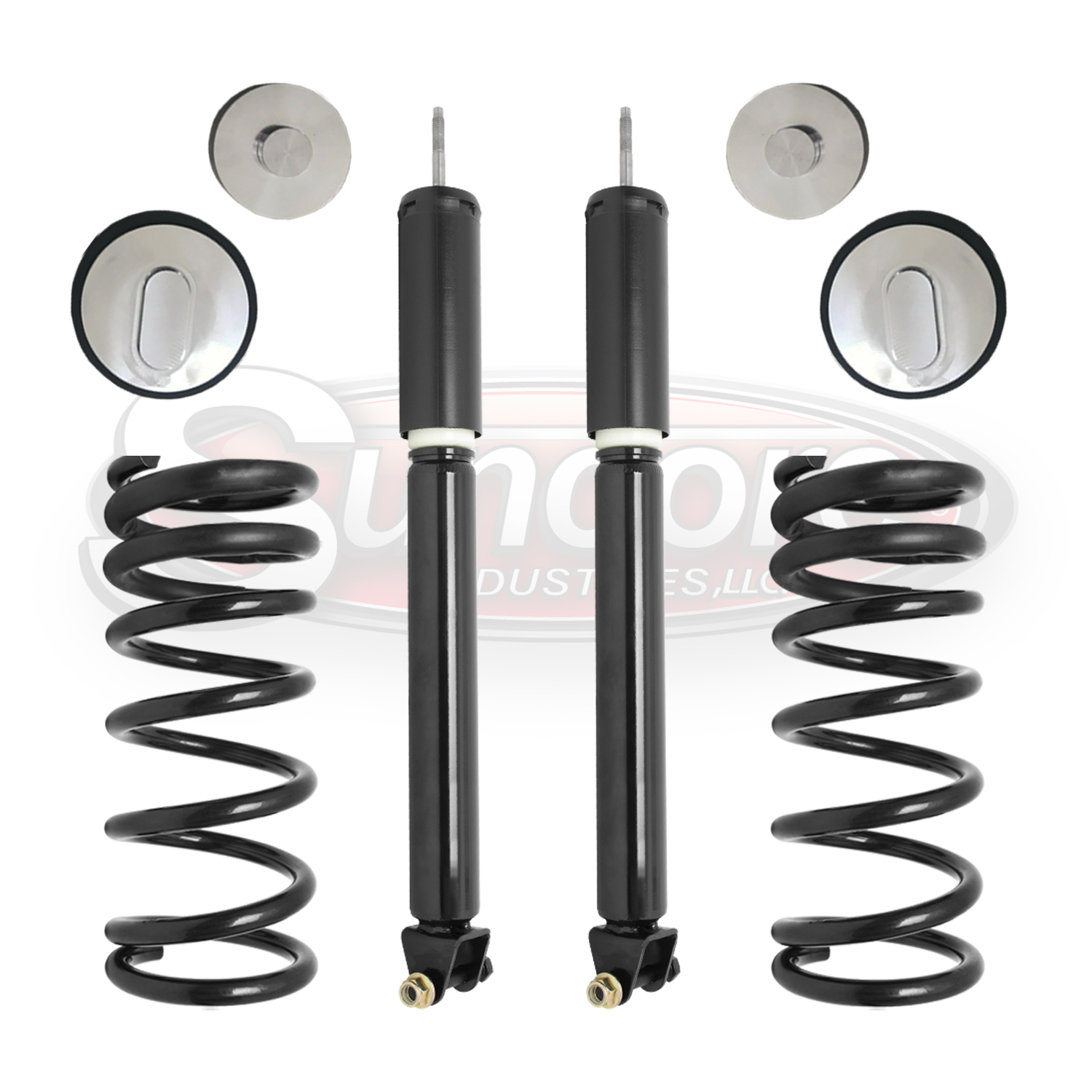 Rear Air to Coil Spring Conversion Kit with Shocks - 1995-2002 Lincoln Continental