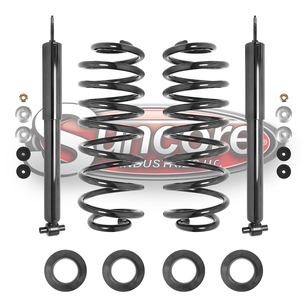 Rear Air to Coil Spring Suspension Conversion Kit with Shock Absorbers - Heavy Duty