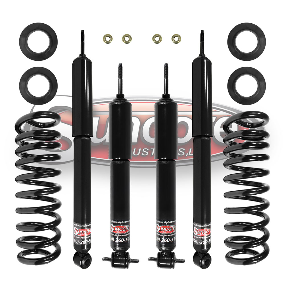 Air Suspension Air to Coil Spring Conversion Kit with Gas Shocks for