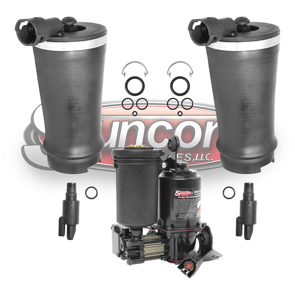 Air Suspension Air Springs, Compressor & Solenoids Kit Rear Pairs - Lincoln Blackwood