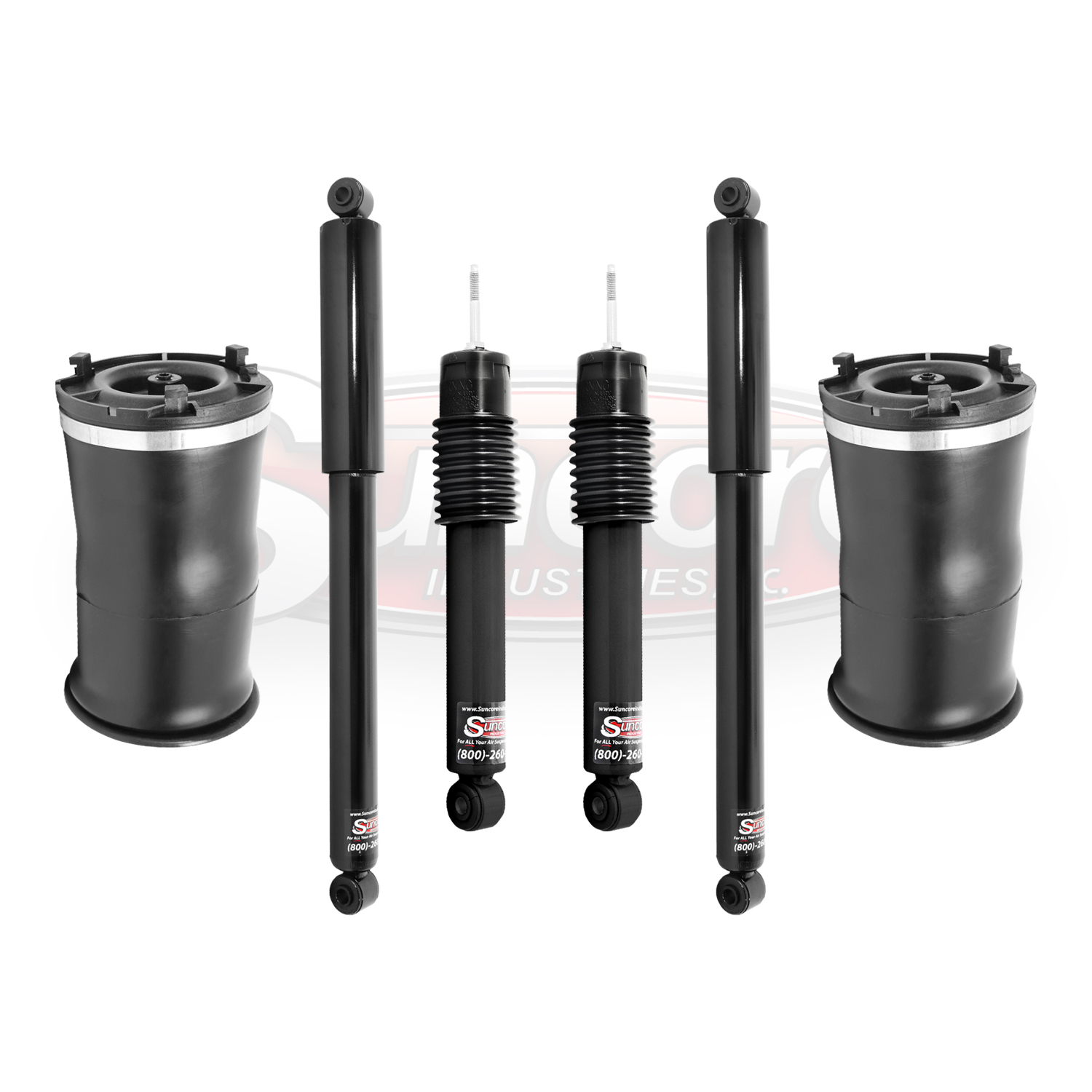 GMT913 Air Suspension Air Springs with Gas Shock Absorbers Bundle - Hummer H2