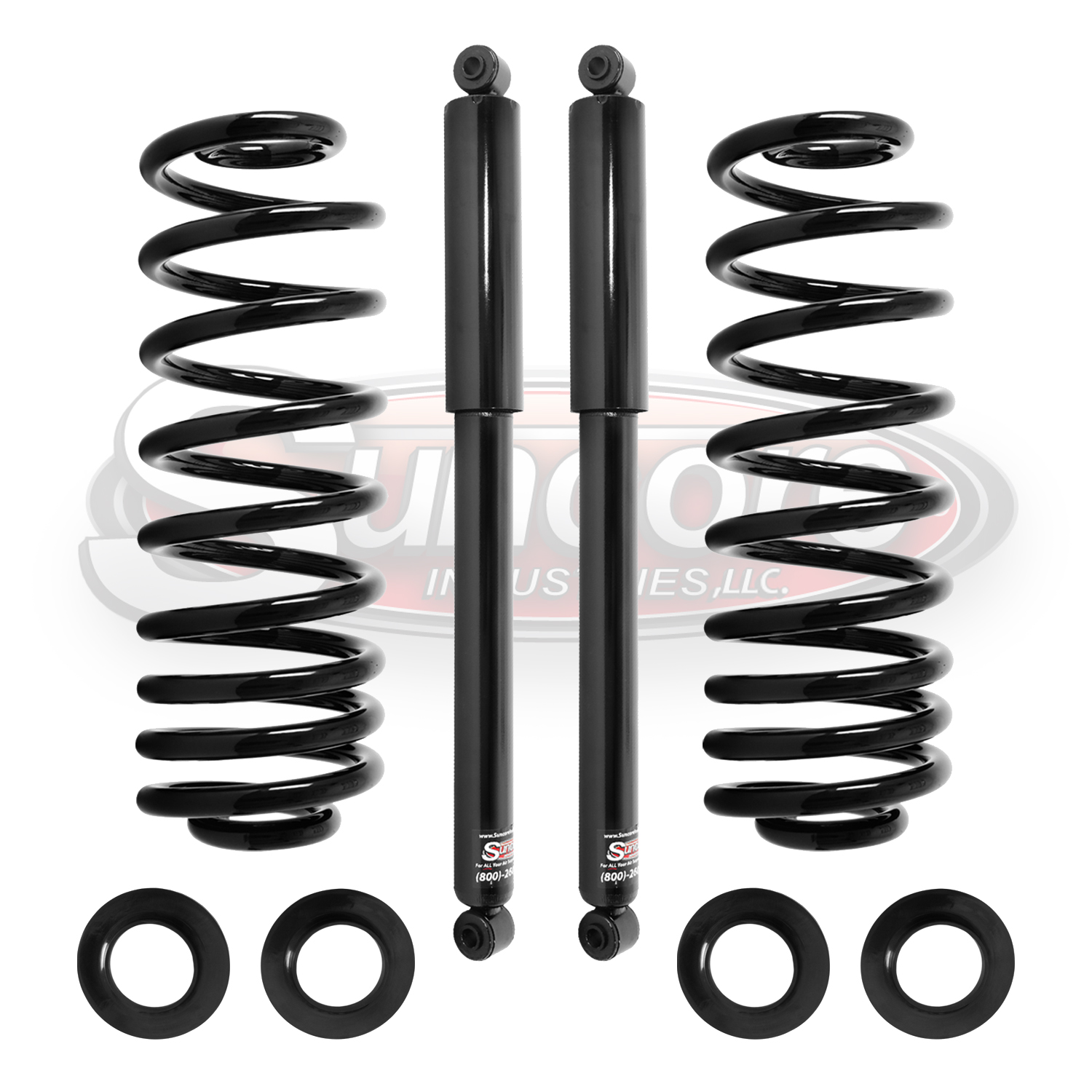 Rear Air to Coil Spring Conversion Kit with Shocks - 2003-2009 Hummer H2