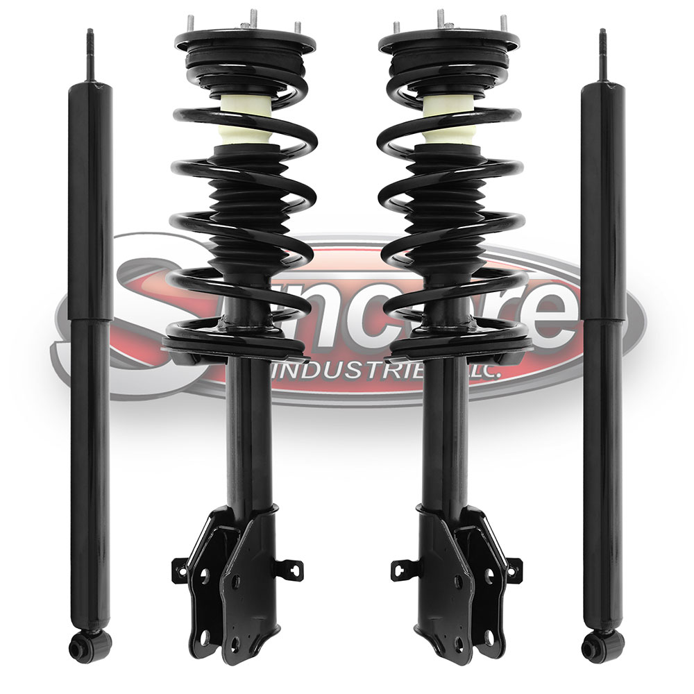 Front Quick Complete Strut and Coil Spring Assemblies & Rear Shock Absorber Bundle - MKX and Edge
