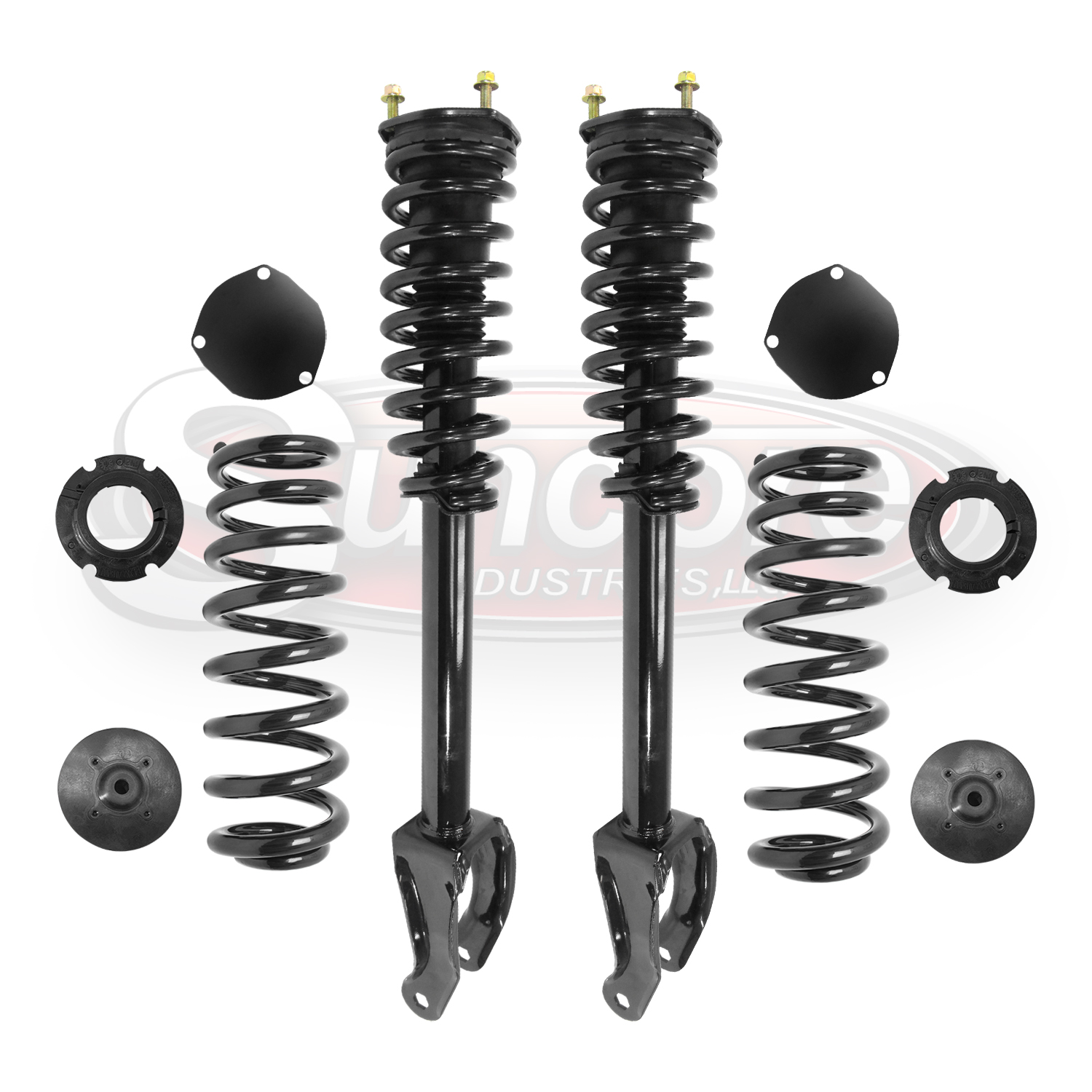 Mercedes GLE-Class ML-Class Airmatic Suspension to Front Complete Strut Assemblies & Rear Coil Springs Conversion Kit