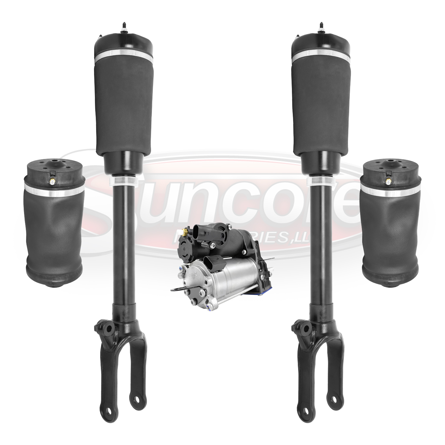 Mercedes GL320, GL350, GL450, GL550 Airmatic Suspension Air Strut Assemblies, Air Springs, & Compressor without ADS