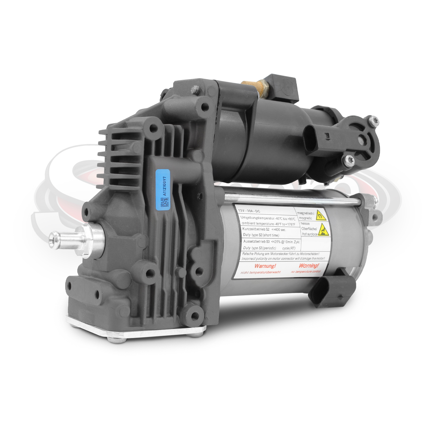thumbnail image 2 of Suncore Air Suspension Compressor With Cage For Land Rover Range Rover 2006-2012 – LR038113, LR010375 2 of 6